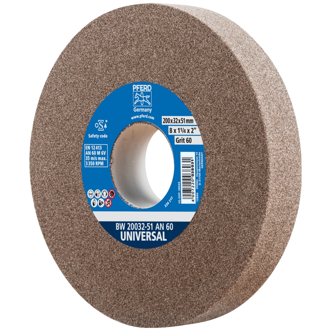 PFERD TOOLS Schleifbockscheibe Ø 200x32 mm Bohrung-Ø 51 mm A60 für universelle Schleifaufgaben