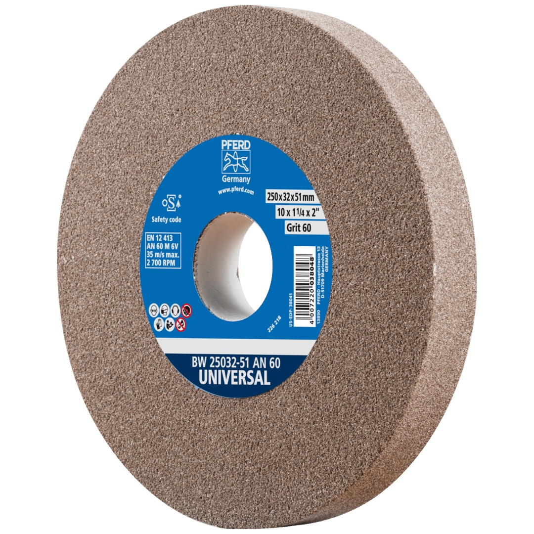 PFERD TOOLS Schleifbockscheibe Ø 250x32 mm Bohrung-Ø 51 mm A60 für universelle Schleifaufgaben