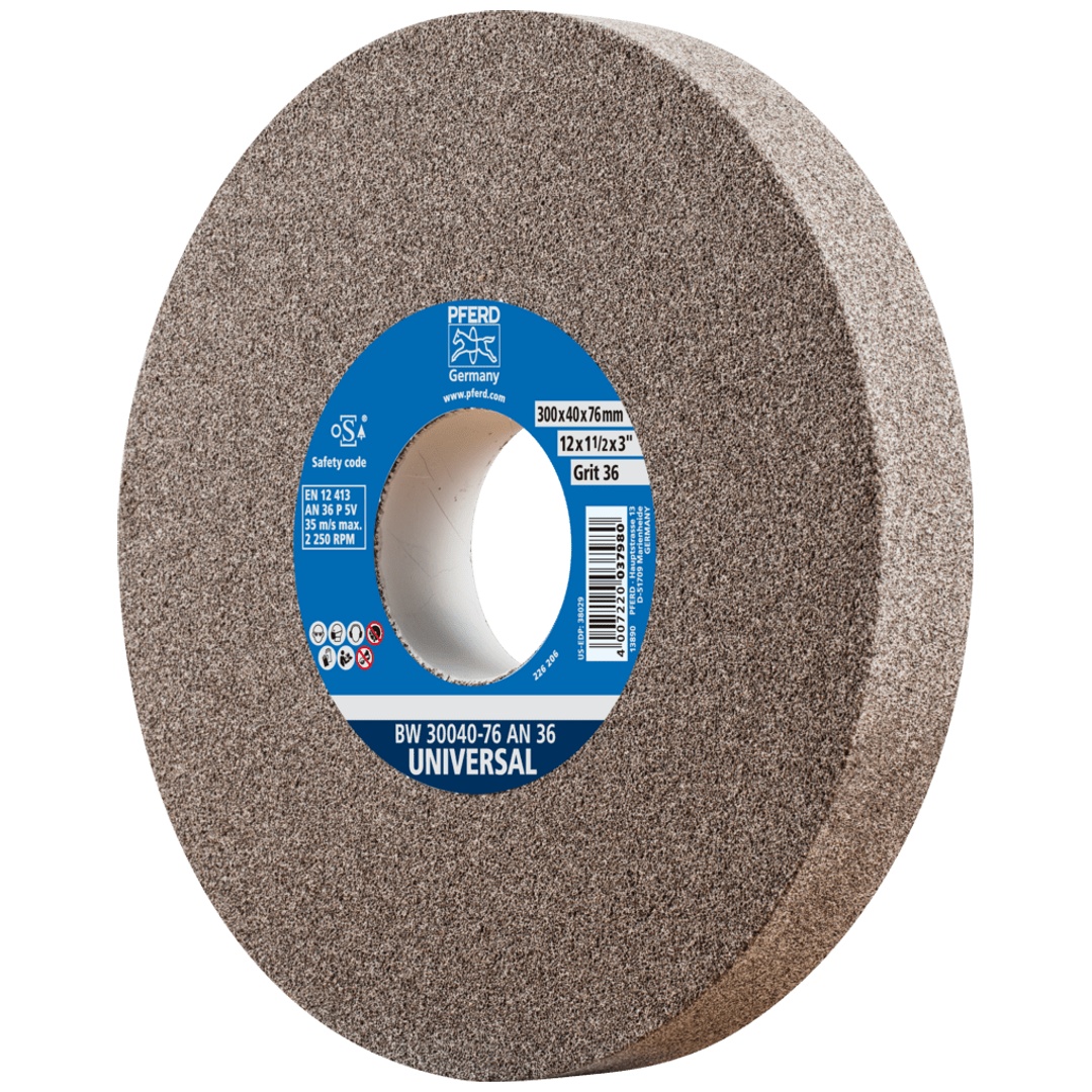PFERD TOOLS Schleifbockscheibe Ø 300x40mm Bohrung-Ø 76 mm A36 für universelle Schleifaufgaben