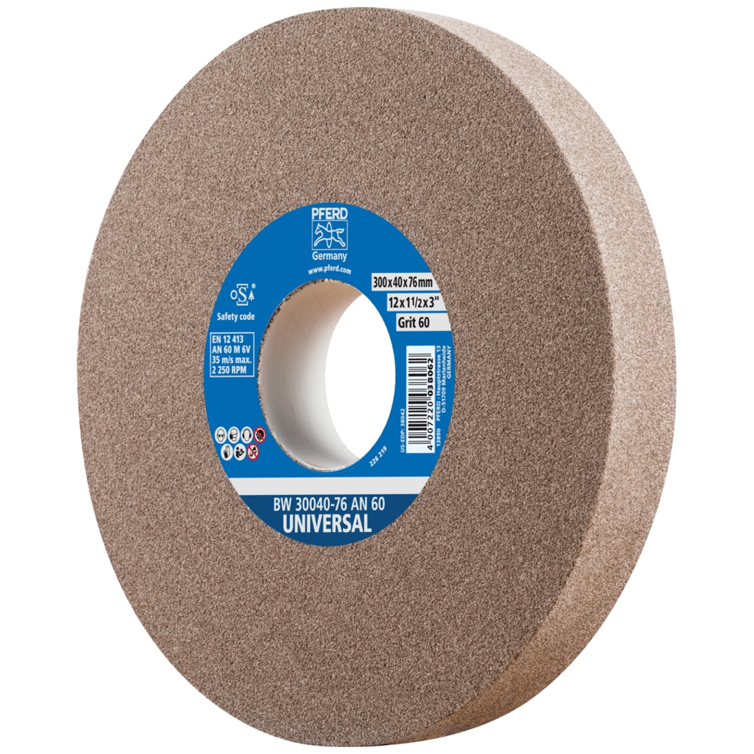 PFERD TOOLS Schleifbockscheibe Ø 300x40mm Bohrung-Ø 76 mm A60 für universelle Schleifaufgaben