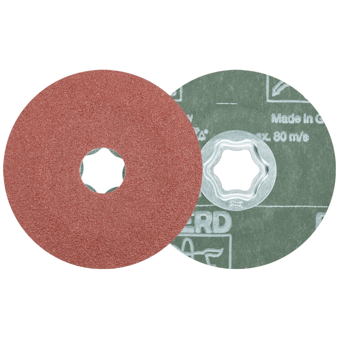 PFERD TOOLS COMBICLICK Korund Fiberscheibe Ø 100mm A50 für universelle Anwendungen
