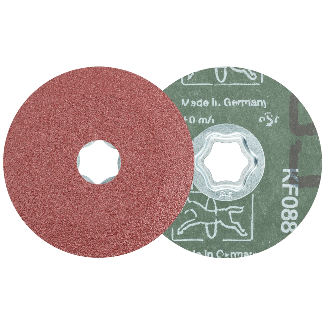 PFERD TOOLS COMBICLICK Korund Fiberscheibe Ø 100mm A60 für universelle Anwendungen