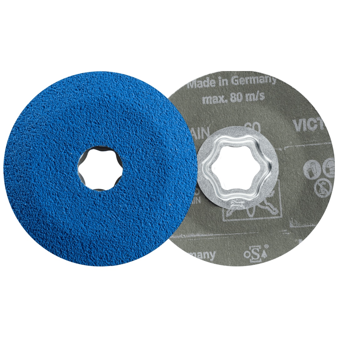 PFERD TOOLS COMBICLICK Fiberscheibe Ø 100mm VICTOGRAIN-COOL60 für Stahl und Edelstahl