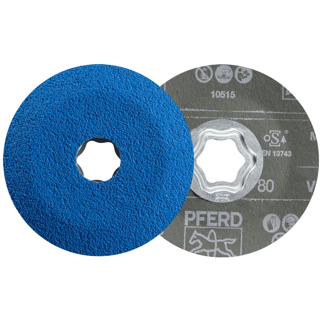 PFERD TOOLS COMBICLICK Fiberscheibe Ø 100mm VICTOGRAIN-COOL80 für Stahl und Edelstahl