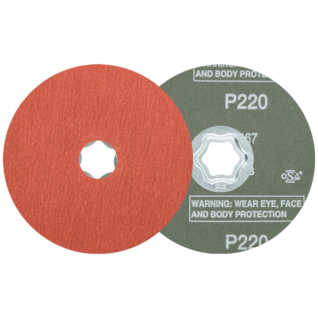 PFERD TOOLS COMBICLICK Korund Fiberscheibe Ø 115 mm A-COOL220 für Edelstahl