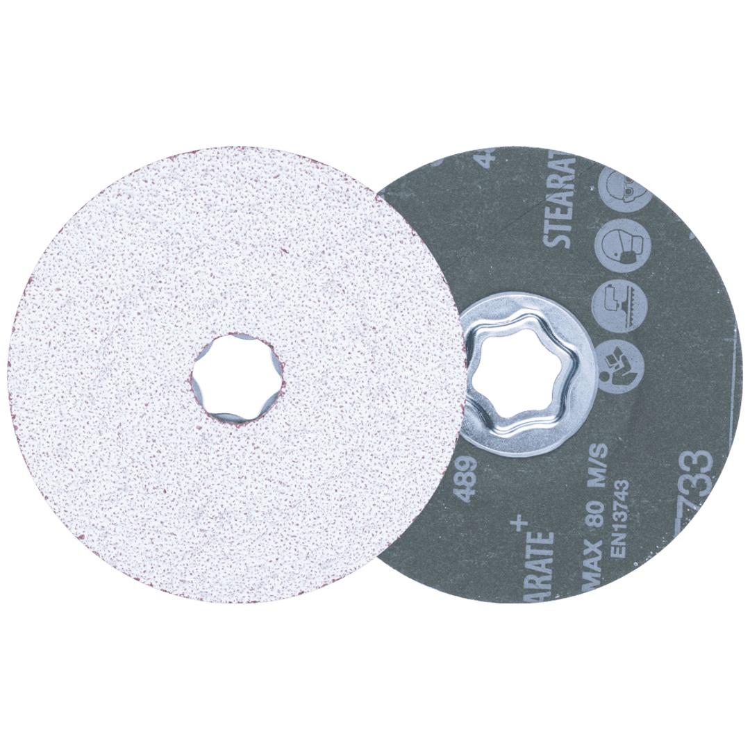PFERD TOOLS COMBICLICK Keramikkorn Fiberscheibe Ø 115 mm CO-ALU36 für weiche NE Metalle