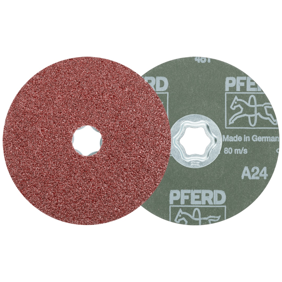 PFERD Combiclick Fiberscheibe – Aluminiumoxid, Körnung 36, 12,7 Cm Durchmesser Für Winkelschleifer