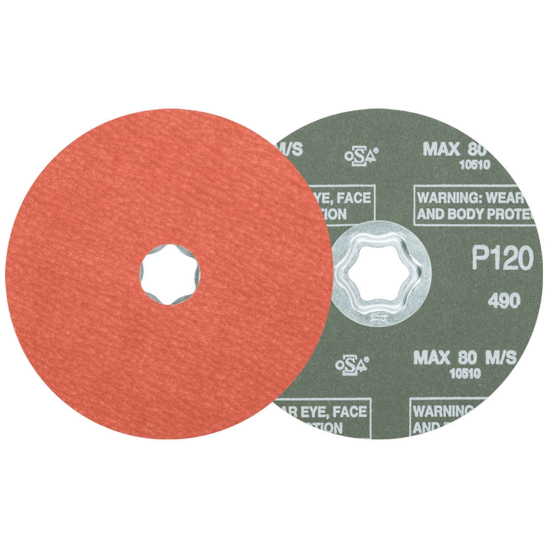 PFERD TOOLS COMBICLICK Korund Fiberscheibe Ø 125 mm A-COOL120 für Edelstahl