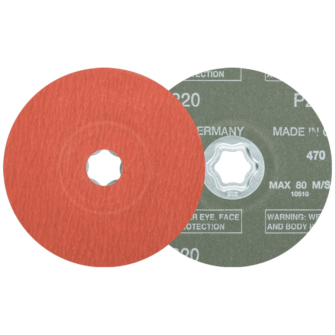 PFERD TOOLS COMBICLICK Korund Fiberscheibe Ø 125 mm A-COOL220 für Edelstahl