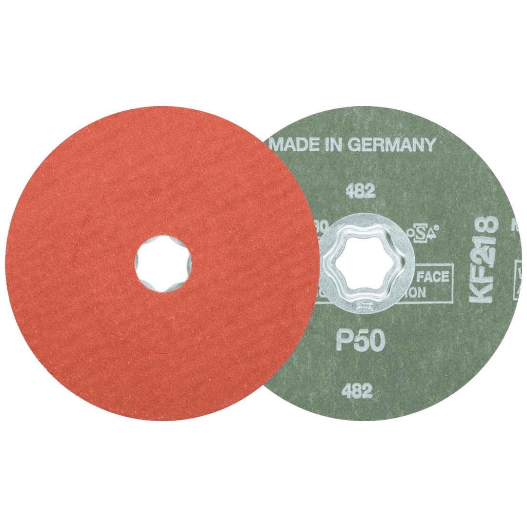 PFERD TOOLS COMBICLICK Korund Fiberscheibe Ø 125 mm A-COOL50 für Edelstahl
