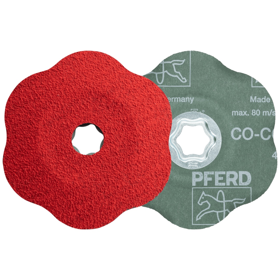 PFERD TOOLS COMBICLICK Keramikkorn Fiberscheibe Ø125mm CO-COOL60 CONTOUR für Konturen