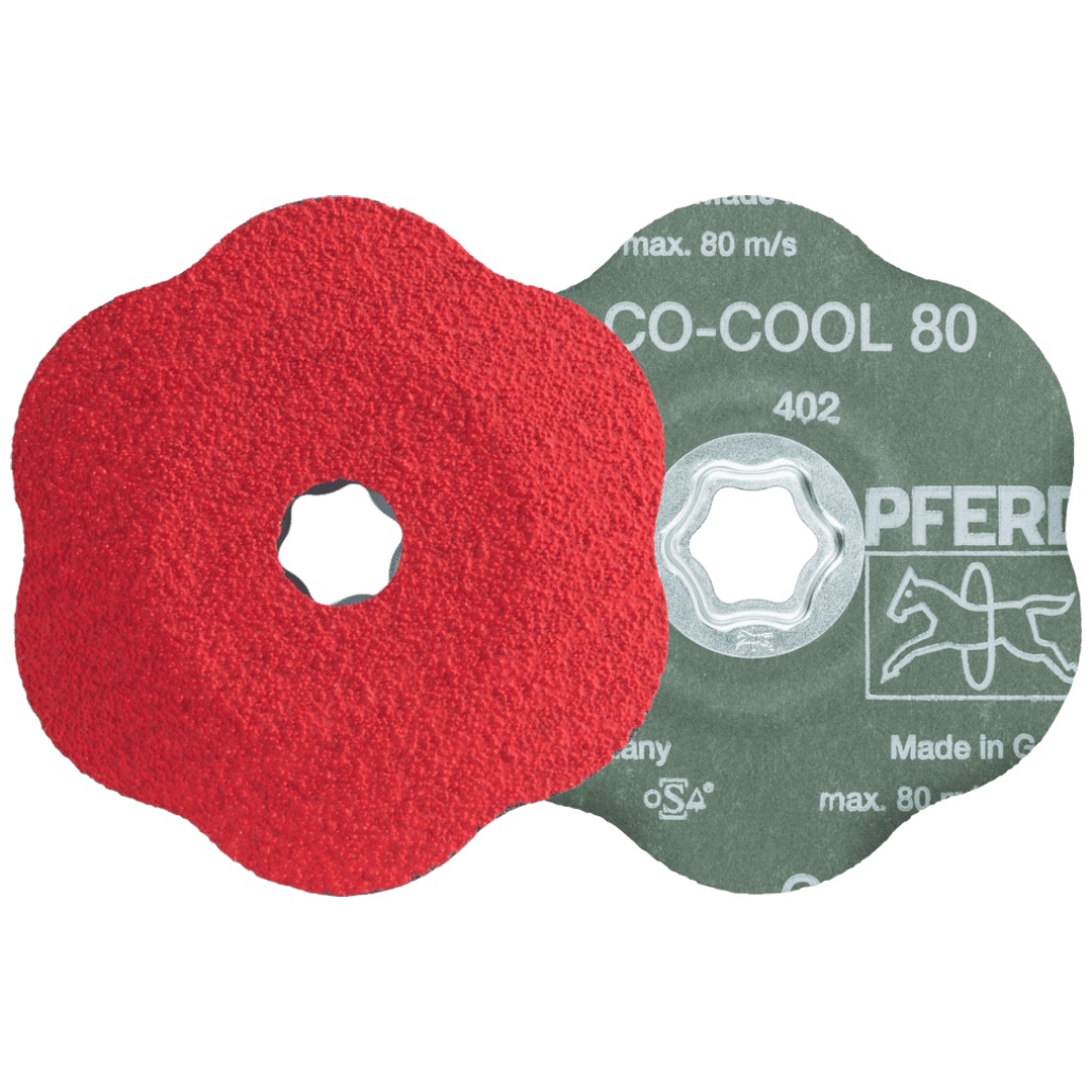 PFERD TOOLS COMBICLICK Keramikkorn Fiberscheibe Ø125mm CO-COOL80 CONTOUR für Konturen