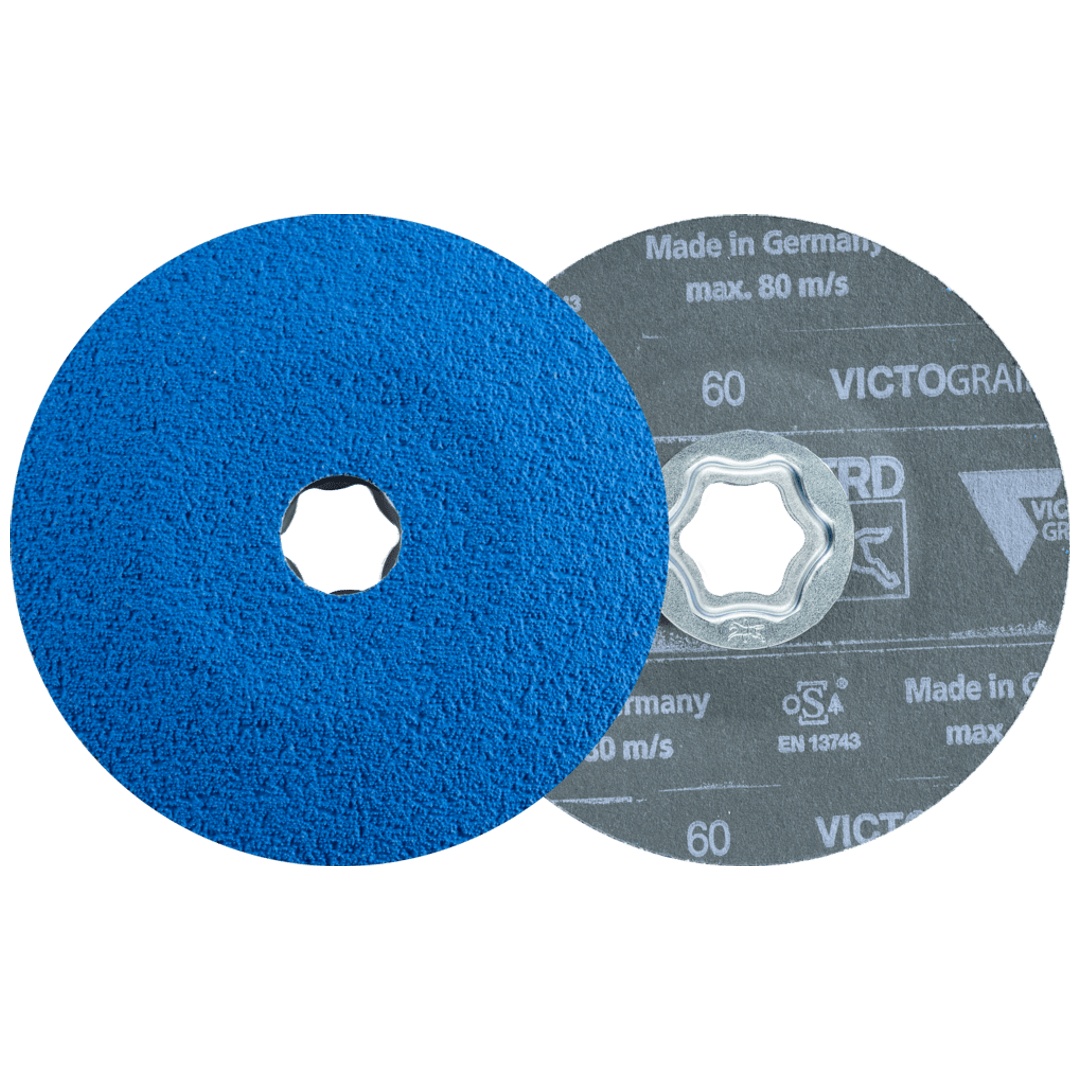 PFERD TOOLS COMBICLICK Fiberscheibe Ø 125 mm VICTOGRAIN-COOL60 für Stahl und Edelstahl
