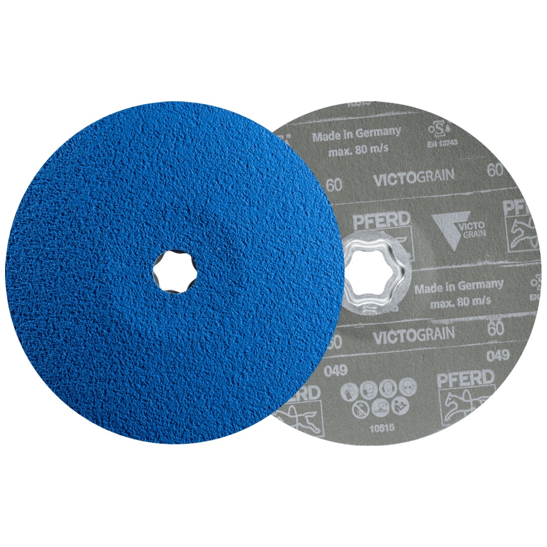 PFERD TOOLS COMBICLICK Fiberscheibe Ø 180mm VICTOGRAIN-COOL60 für Stahl und Edelstahl