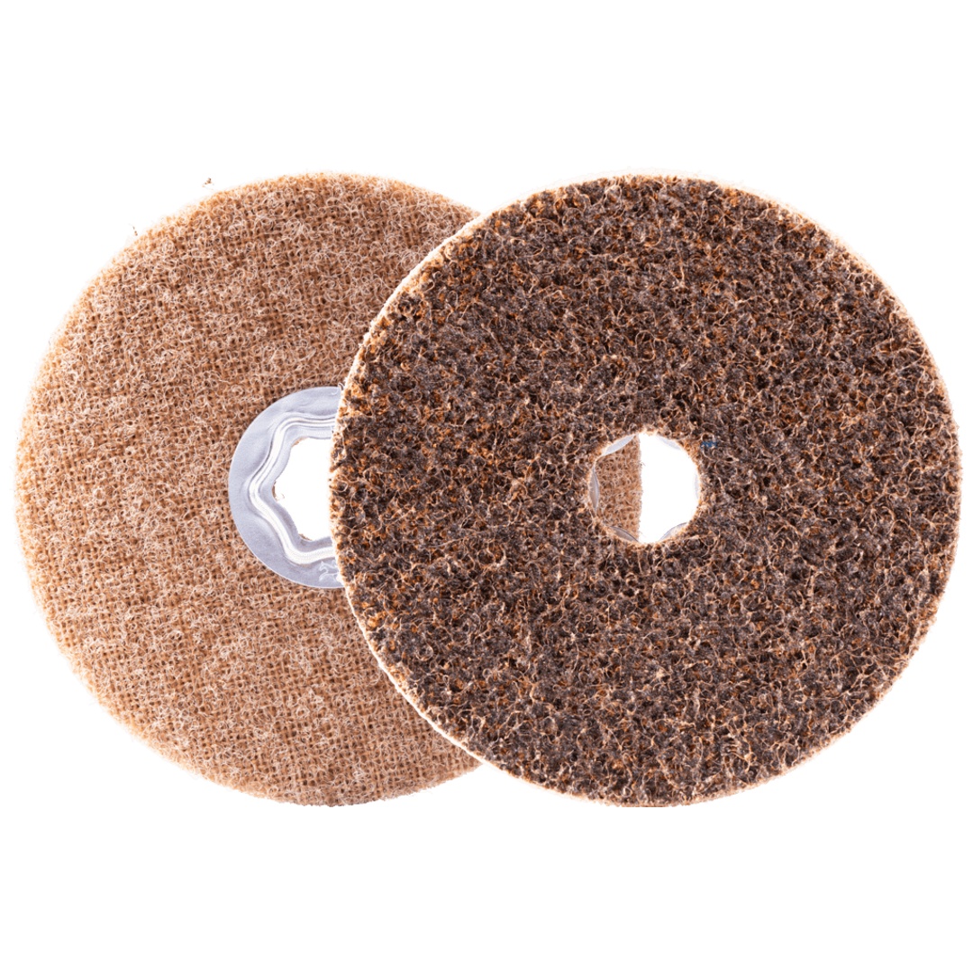 PFERD TOOLS COMBICLICK harte Vliesronde CC Ø 125 mm A100G für Feinschliff und Finish mit Winkelschleifer