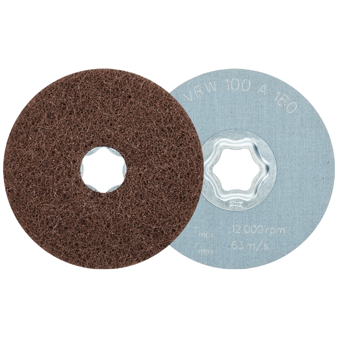 PFERD TOOLS COMBICLICK weiche Vliesronde CC Ø 100mm A180 zum reinigen und satinieren mit Winkelschleifer