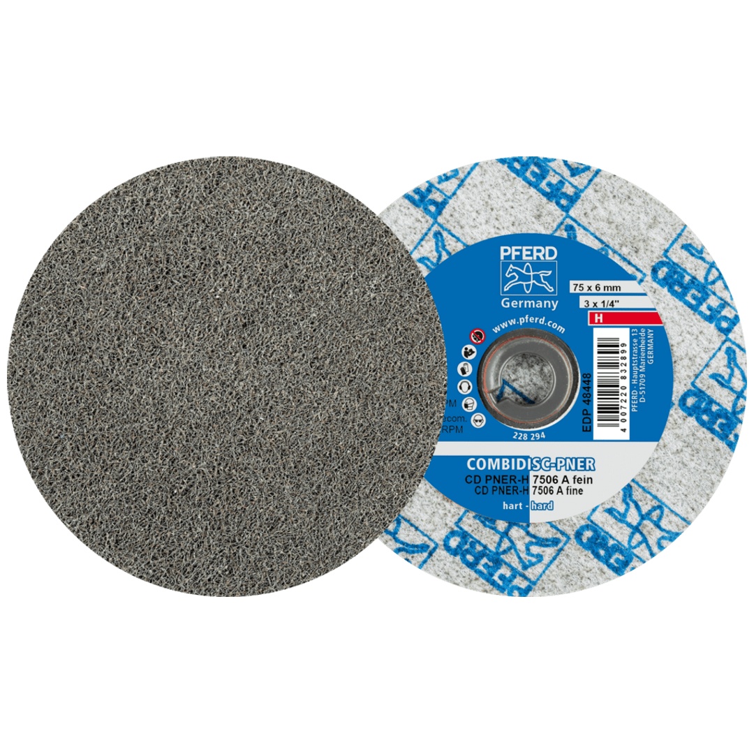 PFERD TOOLS COMBIDISC verpresste Vliesronde CD PNER Ø 75 mm Hart A Fein für Finish