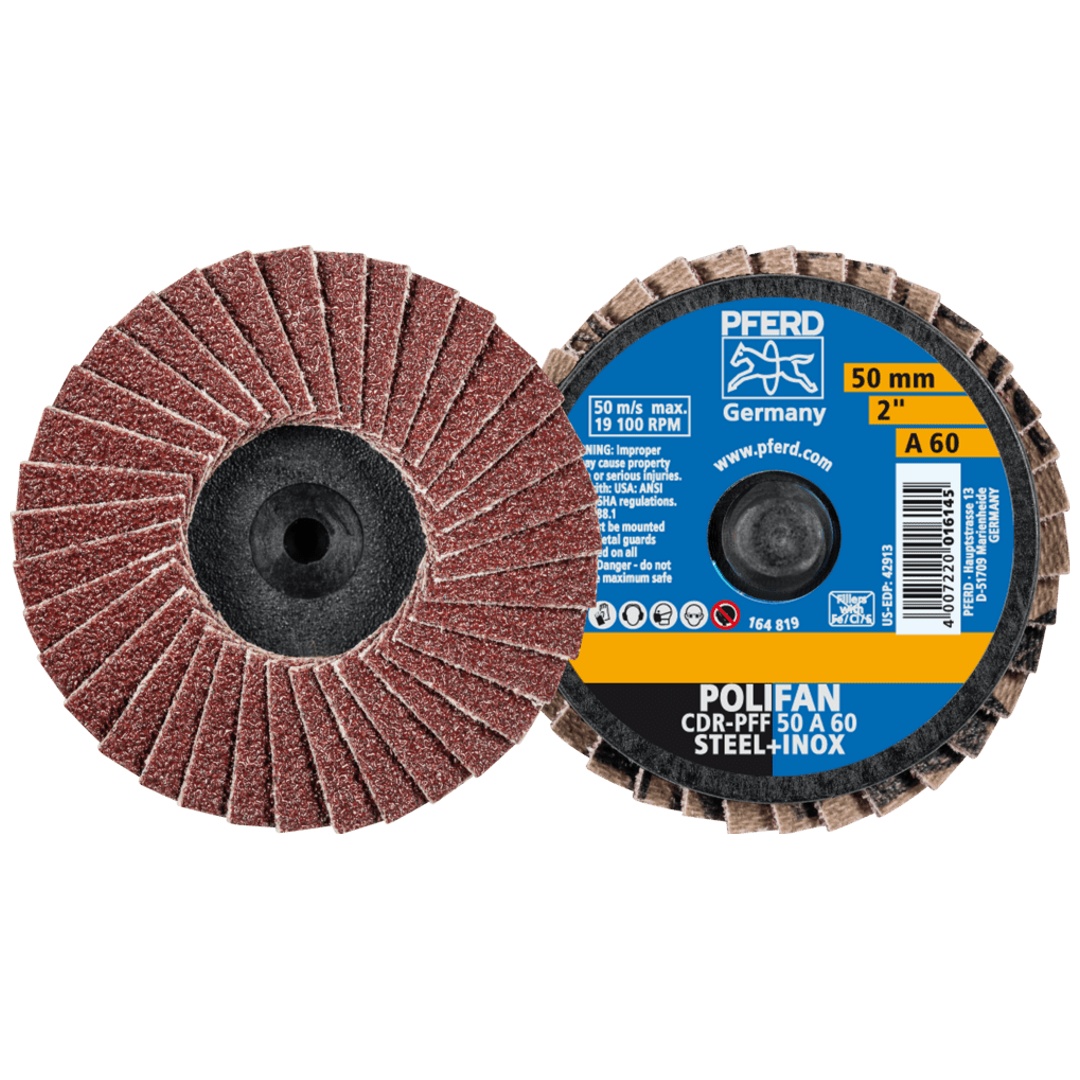 PFERD TOOLS COMBIDISC Korund Mini-POLIFAN CDR Ø 50mm A60 für universelle Anwendungen