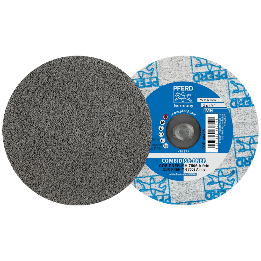PFERD TOOLS COMBIDISC verpresste Vliesronde CDR PNER Ø 75 mm Mittelhart A Fein für Finish
