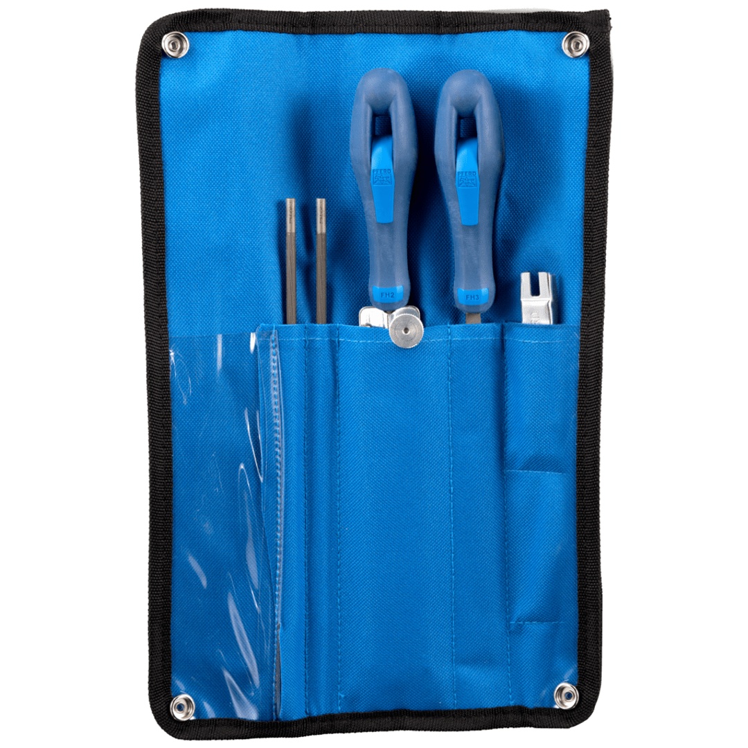 PFERD TOOLS Kettensägenschärf-Set 4,8 mm 3/16 für Kettenteilung .325 in Rolltasche