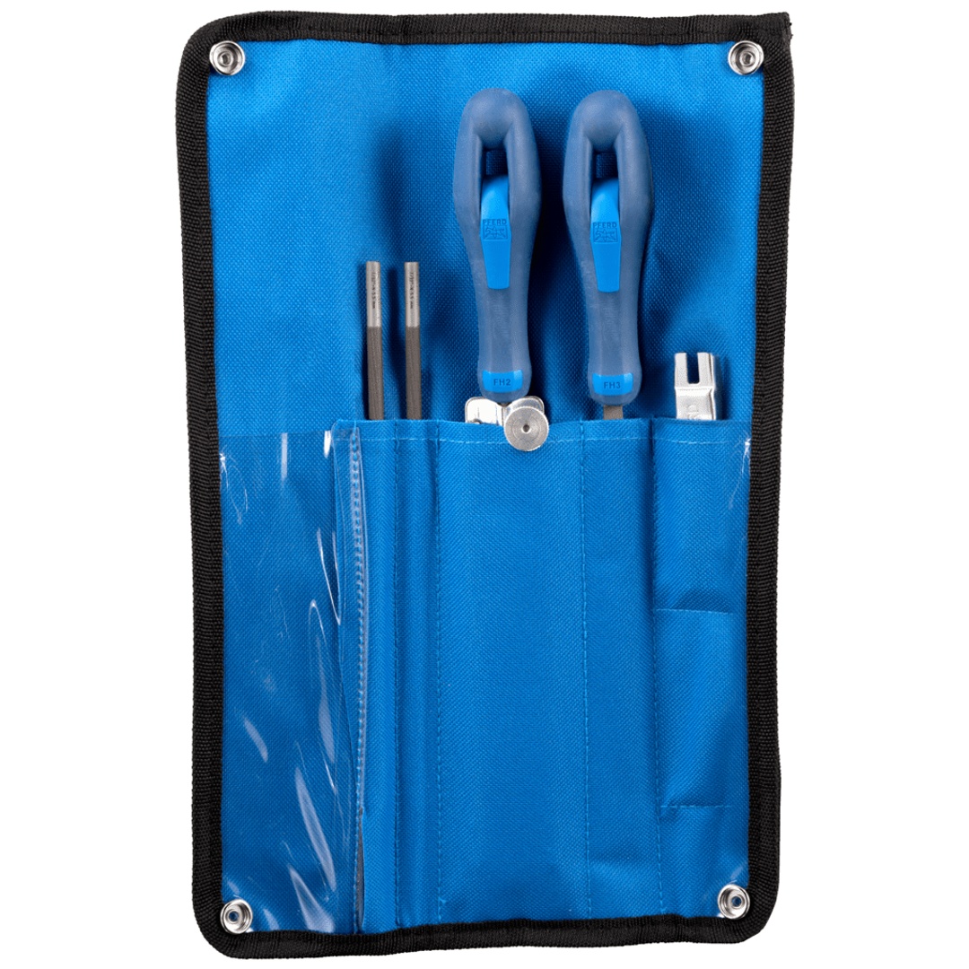 PFERD TOOLS Kettensägenschärf-Set 5,5 mm 5/32 für Kettenteilung 3/8, 404 in Rolltasche