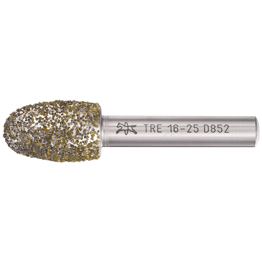 PFERD TOOLS Diamant-Schleifstift Tropfenform 16x25x8 mm D852 zum Schleifen von Grau-und Sphäroguss