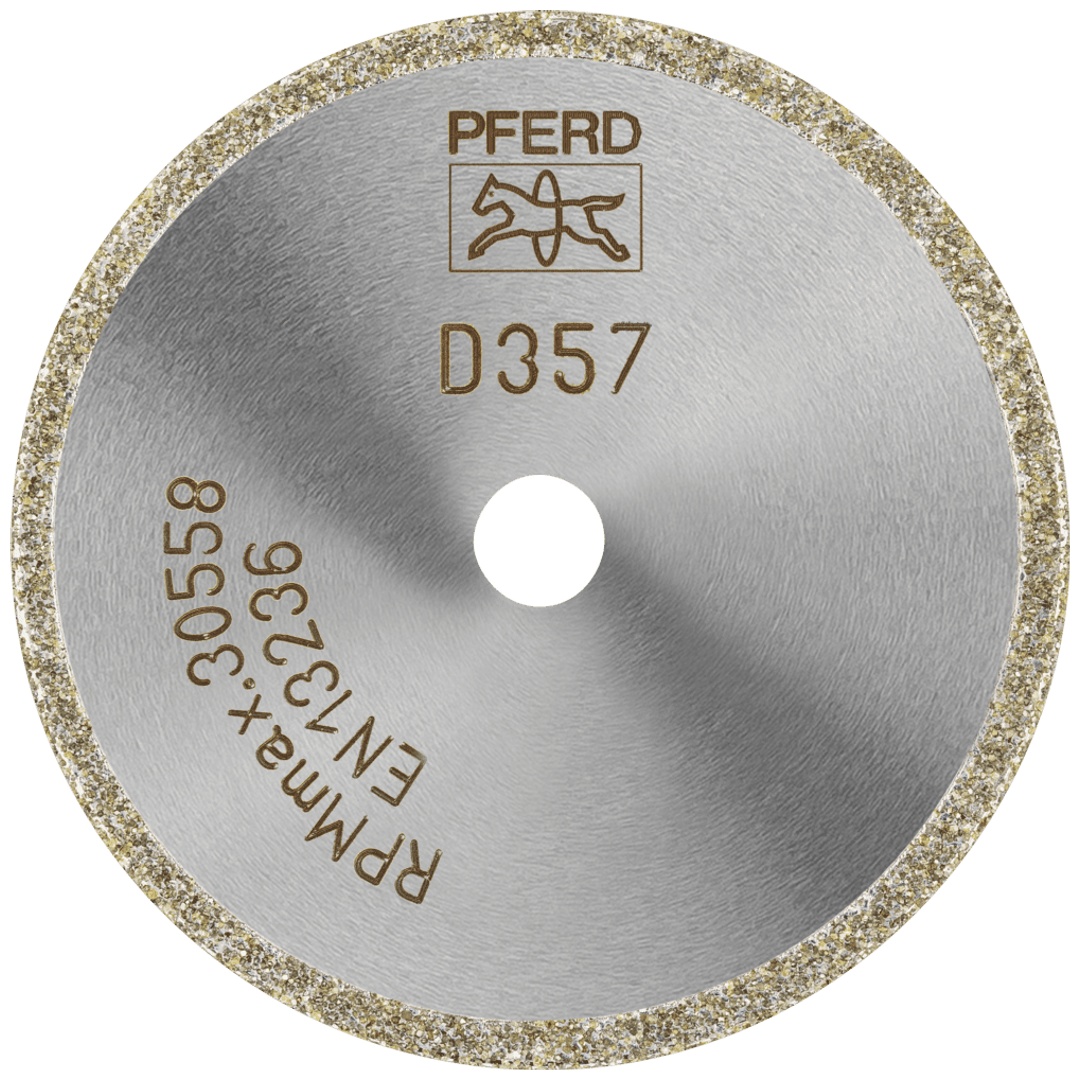 PFERD TOOLS Diamant-Trennscheibe D1A1R 50x2,0x10,0mm D357 (grob) durchgängiger Belag für GFK/CFK