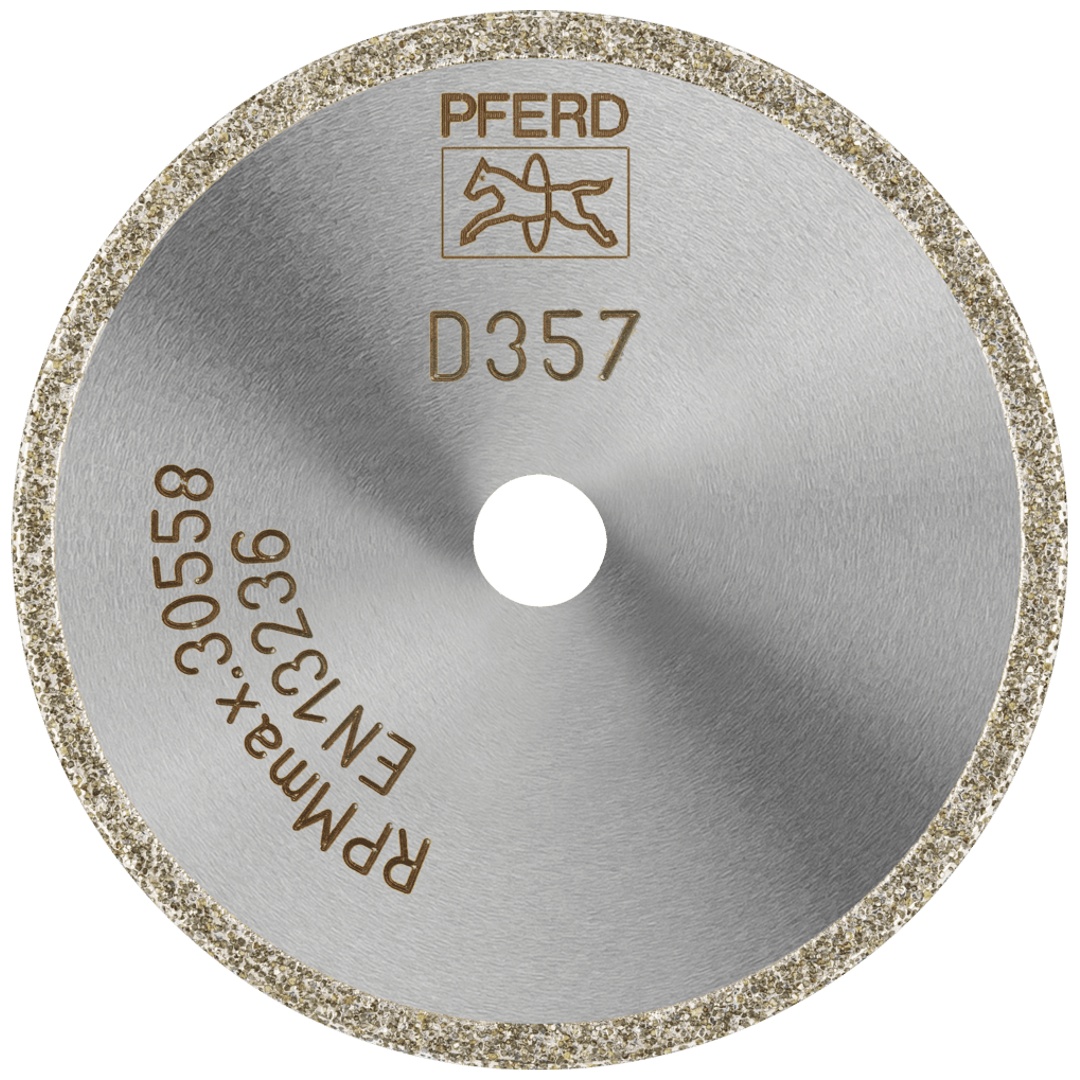 PFERD TOOLS Diamant-Trennscheibe D1A1R 50x2,0x6,0mm D357 (grob) durchgängiger Belag für GFK/CFK