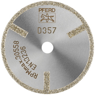 PFERD Diamant-Trennscheibe D1A1R 50x2,0x6,0mm D357 (grob) mit Schutzsegment für GFK/CFK