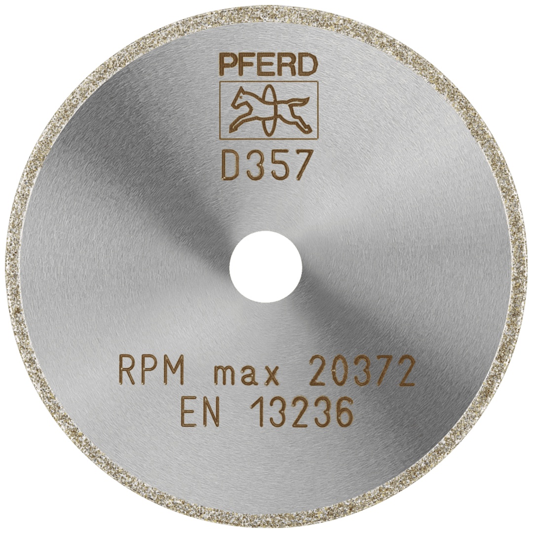 PFERD TOOLS Diamant-Trennscheibe D1A1R 75x2,0x10,0mm D357 (grob) durchgängiger Belag für GFK/CFK