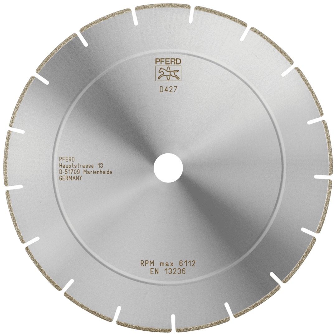 PFERD TOOLS Diamant-Trennscheibe D1A1R 250x2,5x22,23 mm D427 (grob) segmentiert für GFK/CFK