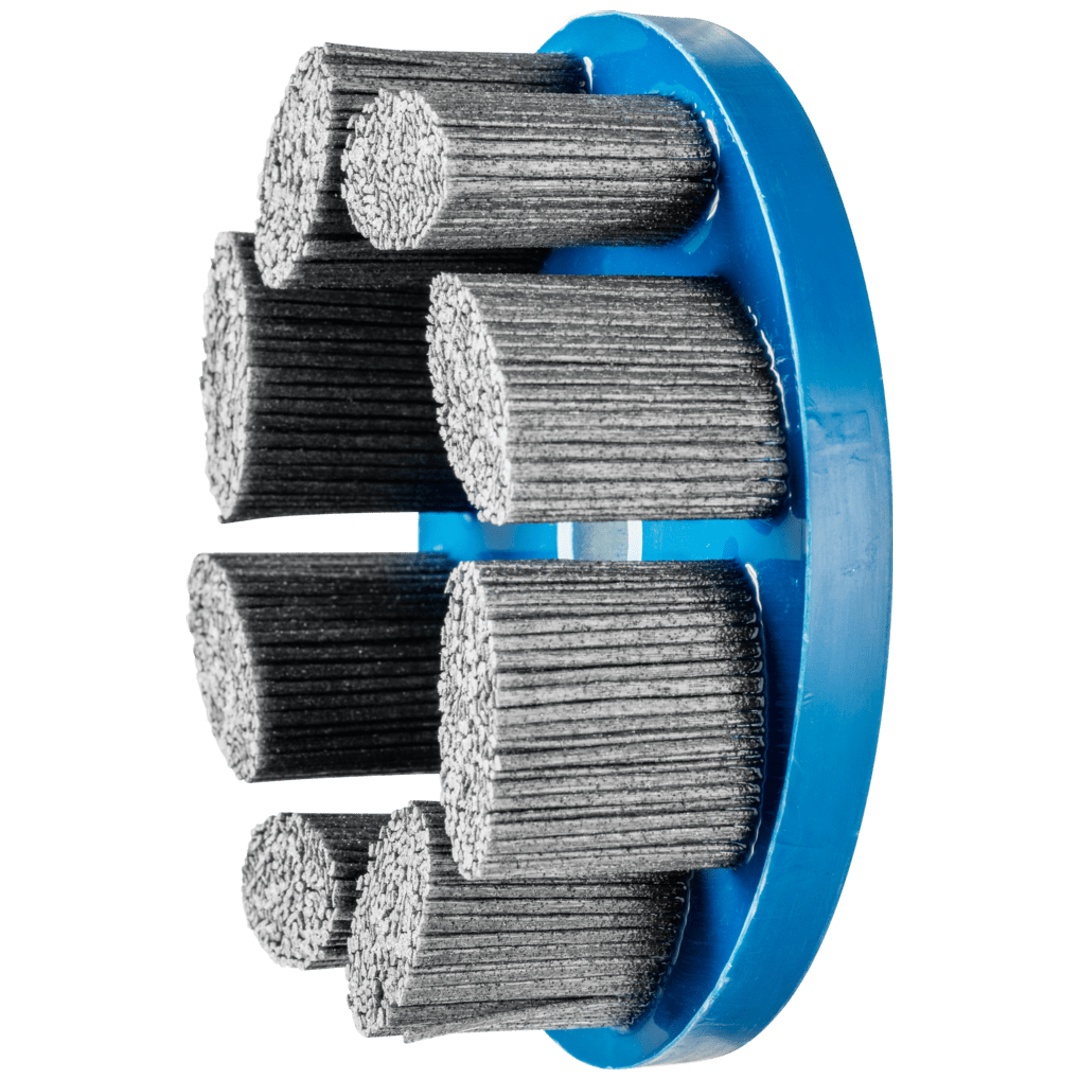 PFERD TOOLS COMPOSITE FLEX Tellerbürste DBU Ø 150x22,2 mm Bohrung SiC-Filament-Ø 1,14 mm Korn 80 stationär