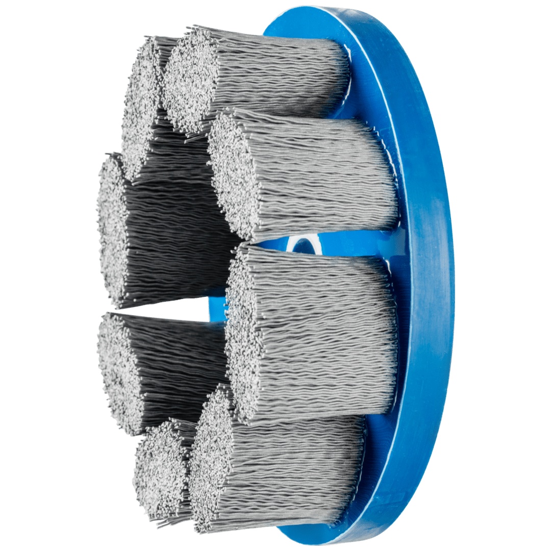 PFERD TOOLS COMPOSITE FLEX Tellerbürste DBU Ø 150x22,2 mm Bohrung SiC-Filament-Ø 0,55 mm Korn 320 stationär