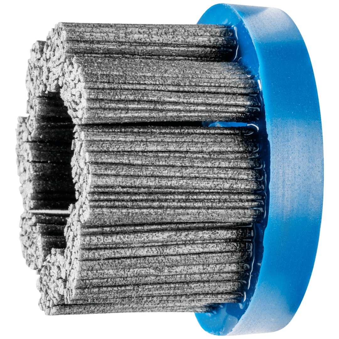 PFERD TOOLS COMPOSITE FLEX Tellerbürste DBU Ø 76x22,2 mm Bohrung SiC-Filament-Ø 1,14 mm Korn 80 stationär