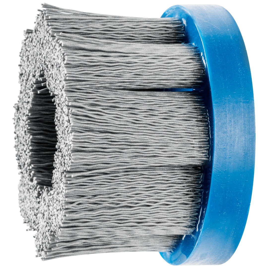 PFERD TOOLS COMPOSITE FLEX Tellerbürste DBU Ø 76x22,2 mm Bohrung SiC-Filament-Ø 0,55 mm Korn 320 stationär
