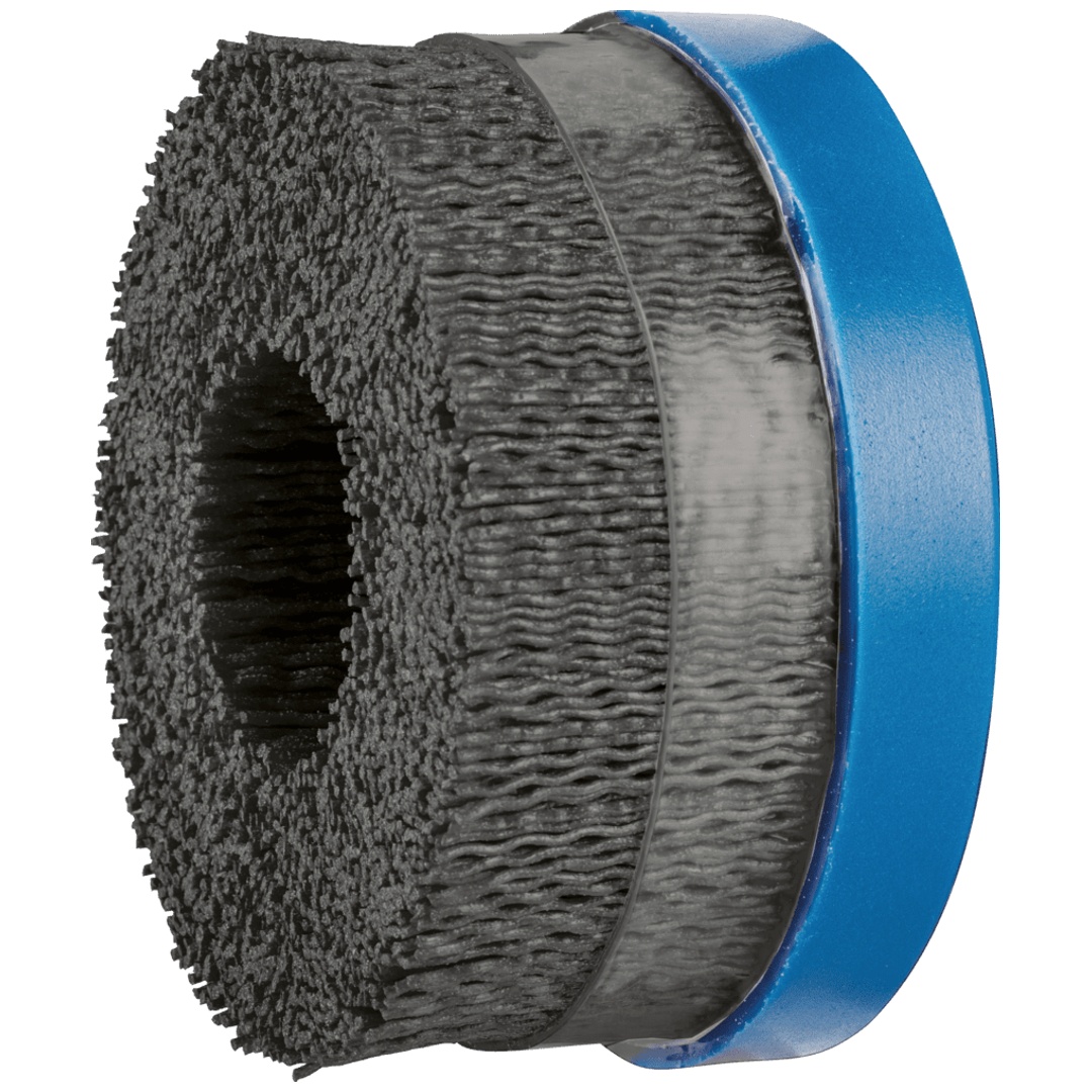 PFERD TOOLS COMPOSITE Tellerbürste DBUR Ø 100x22,2 mm Bohrung Keramik-Filament-Ø 1,10mm Korn 120 stationär