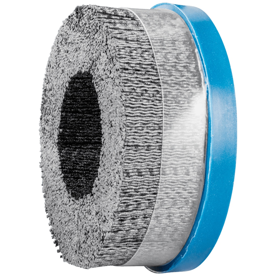 PFERD TOOLS COMPOSITE Tellerbürste DBUR Ø 125x22,2 mm Bohrung Keramik-Filament-Ø 1,10mm Korn 120 stationär