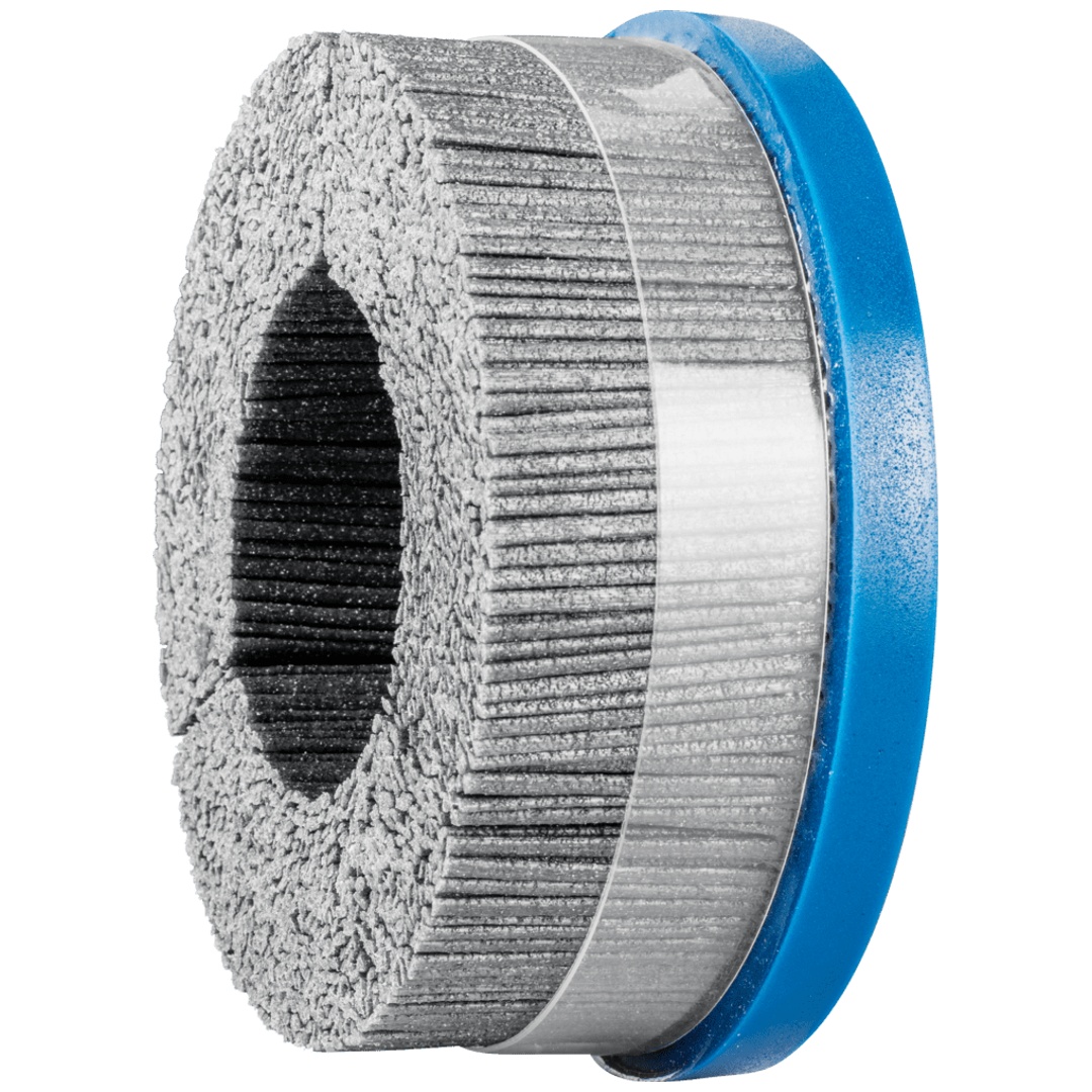 PFERD TOOLS COMPOSITE Tellerbürste DBUR Ø 125x22,2 mm Bohrung SiC-Filament-Ø 1,14 mm Korn 80 stationär