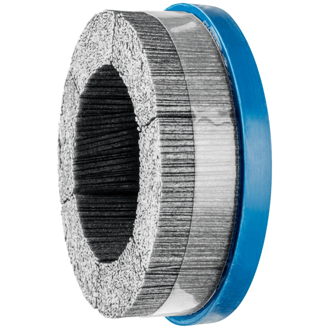 PFERD TOOLS COMPOSITE Tellerbürste DBUR Ø 150x22,2 mm Bohrung SiC-Filament-Ø 1,14 mm Korn 80 stationär