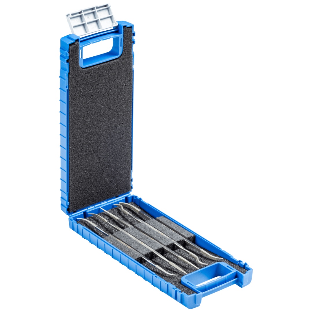 PFERD TOOLS Diamant-Riffelfeilen-Set 5-tlg. 150mm D126 (mittel) für komplexe Geometrien
