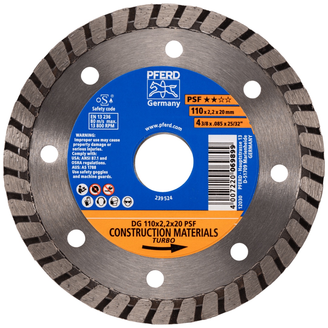 PFERD TOOLS Diamant-Trennscheibe DG 110x2,2x20 mm START z. Trennen v. Stein/Beton,hohe Schnittqualität