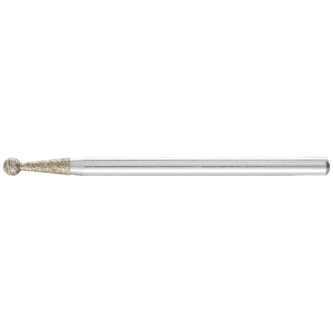 PFERD TOOLS Diamant-Schleifstift Kugel Ø3,0mm Schaft-Ø3 mm D181 (grob) zum Entgraten von Profilen