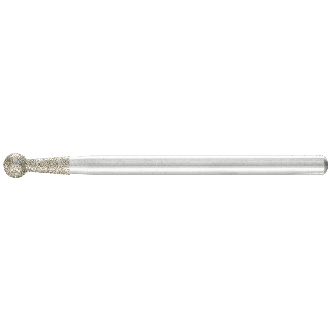 PFERD TOOLS Diamant-Schleifstift Kugel Ø4,0mm Schaft-Ø3 mm D181 (grob) zum Entgraten von Profilen