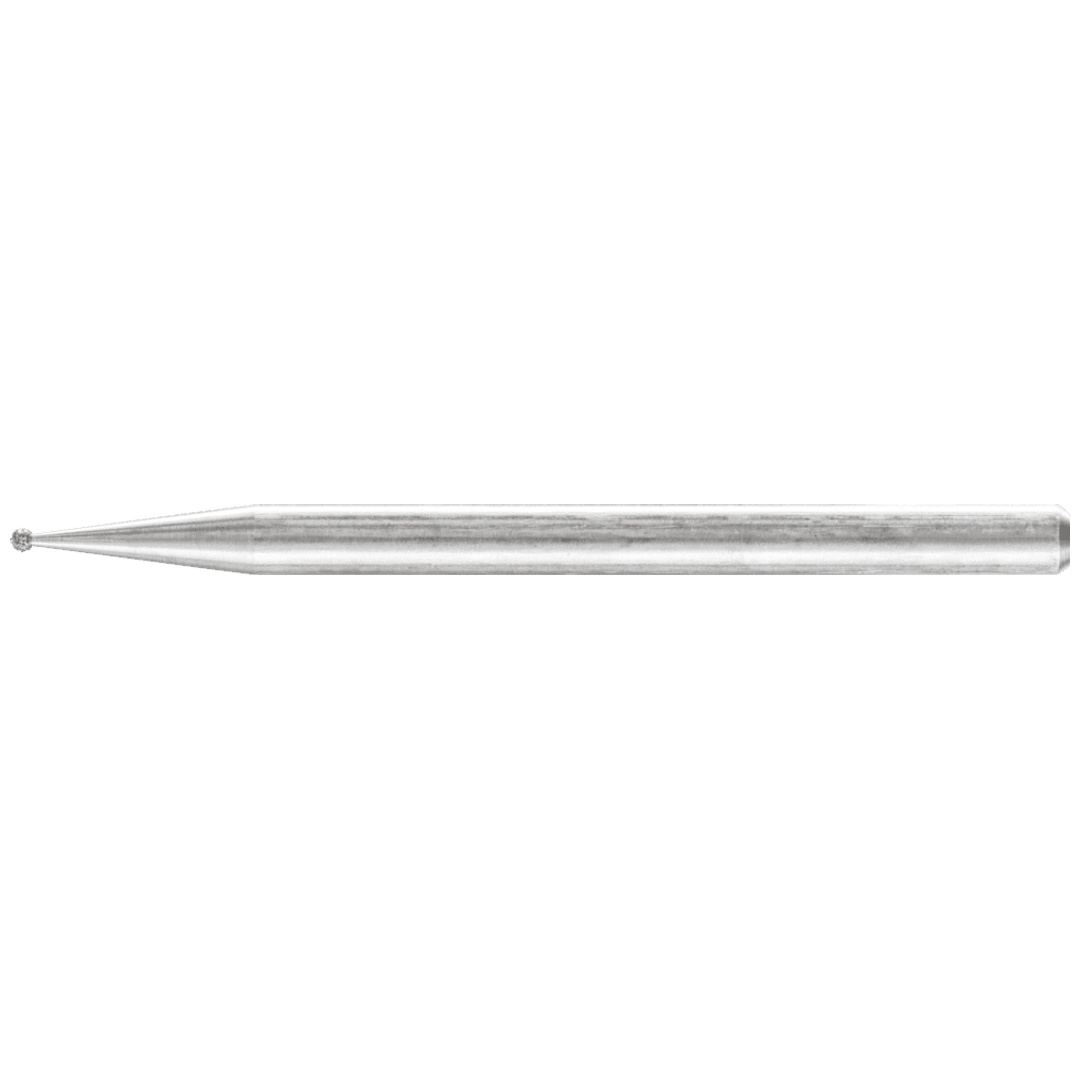 PFERD TOOLS Diamant-Schleifstift Kugel Ø1,0mm Schaft-Ø3 mm D126 (mittel) zum Gravieren und Entgraten