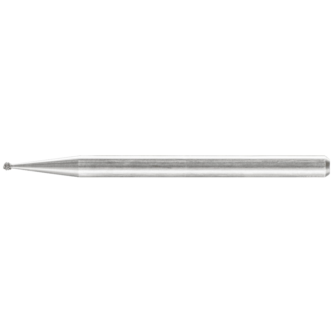 PFERD TOOLS Diamant-Schleifstift Kugel Ø1,0mm Schaft-Ø3 mm D181 (grob) zum Gravieren und Entgraten