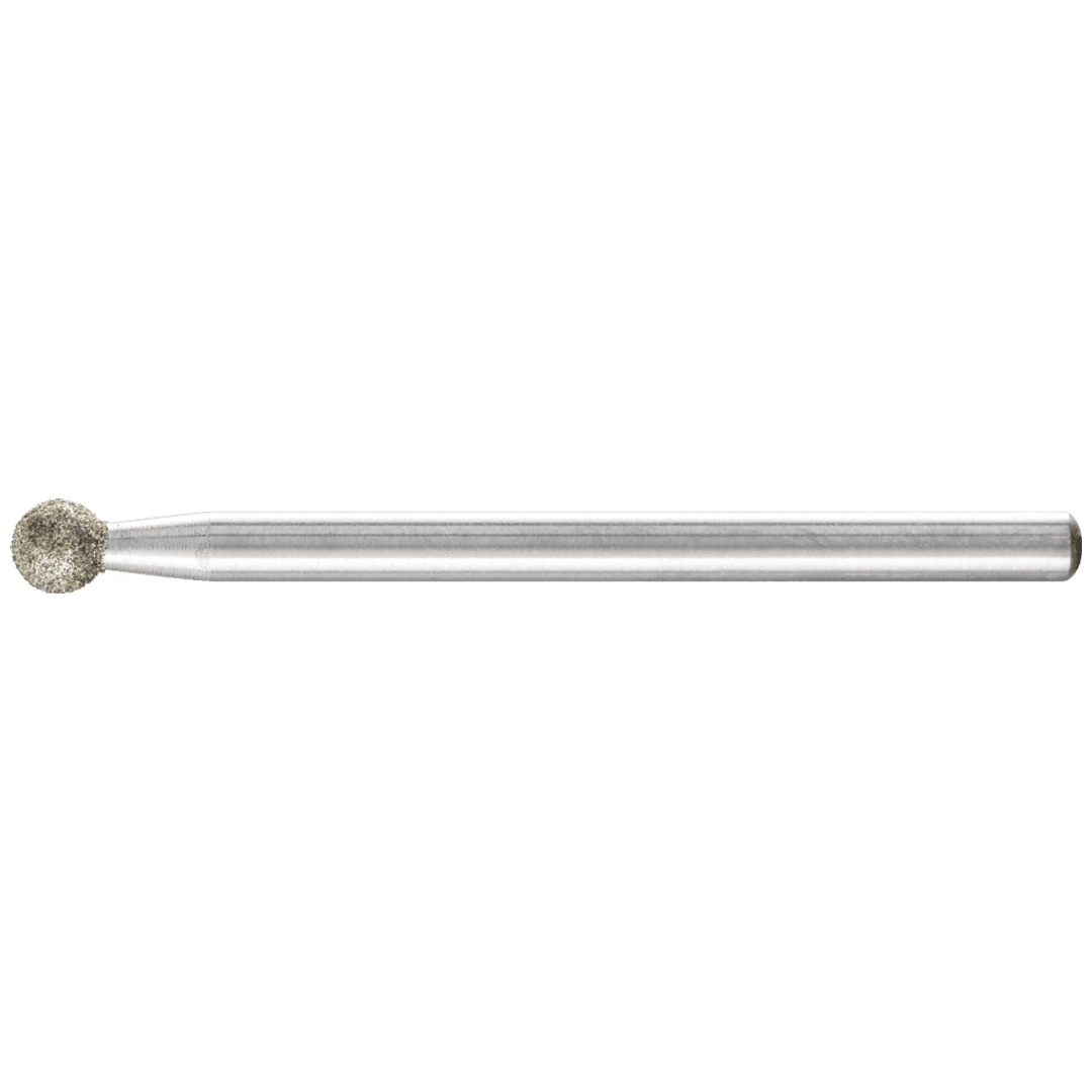 PFERD TOOLS Diamant-Schleifstift Kugel Ø4,0mm Schaft-Ø3 mm D126 (mittel) zum Gravieren und Entgraten