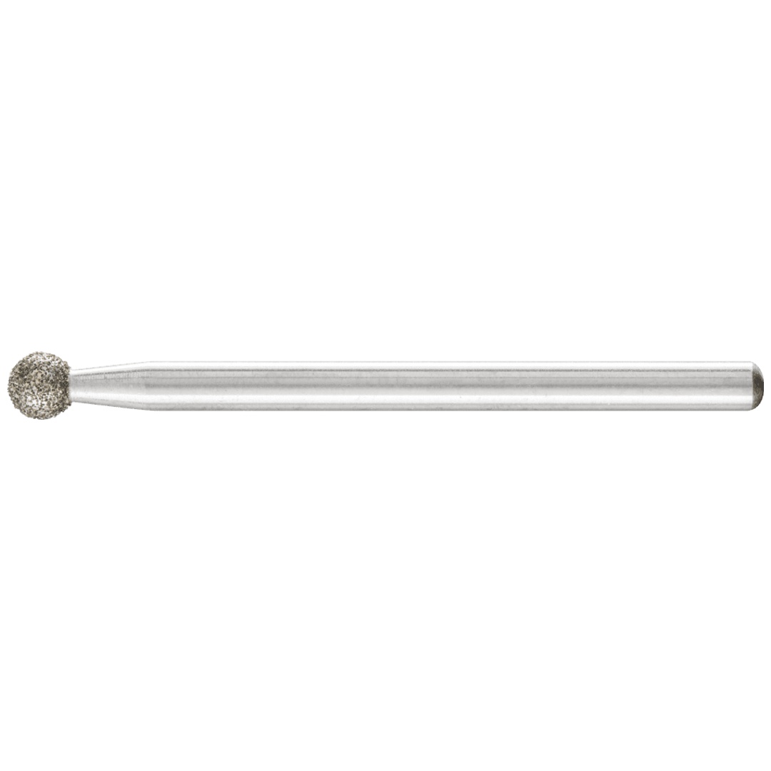 PFERD TOOLS Diamant-Schleifstift Kugel Ø4,0mm Schaft-Ø3 mm D181 (grob) zum Gravieren und Entgraten