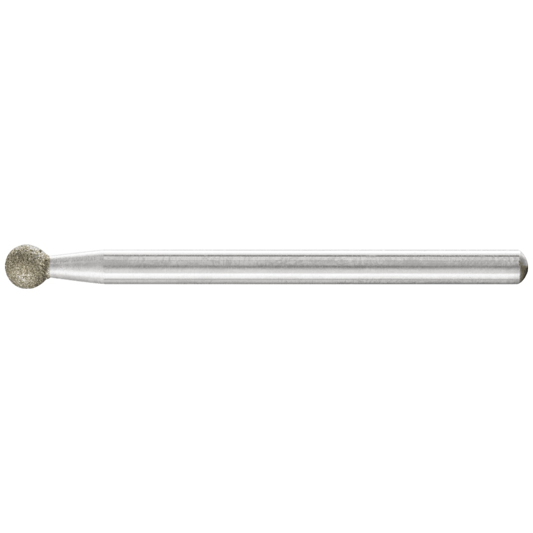PFERD TOOLS Diamant-Schleifstift Kugel Ø4,0mm Schaft-Ø3 mm D91 (fein) zum Gravieren und Entgraten