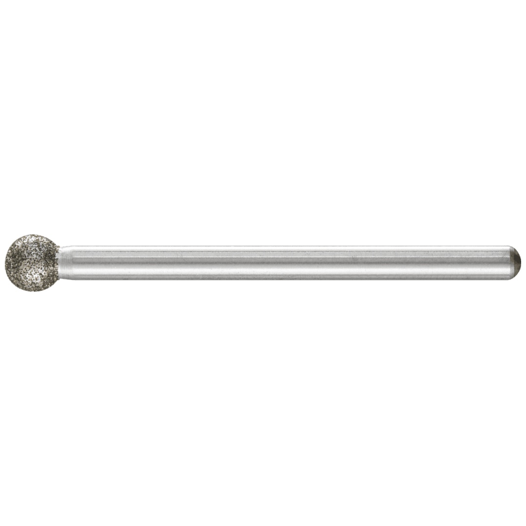 PFERD TOOLS Diamant-Schleifstift Kugel Ø5,0mm Schaft-Ø3 mm D181 (grob) zum Gravieren und Entgraten