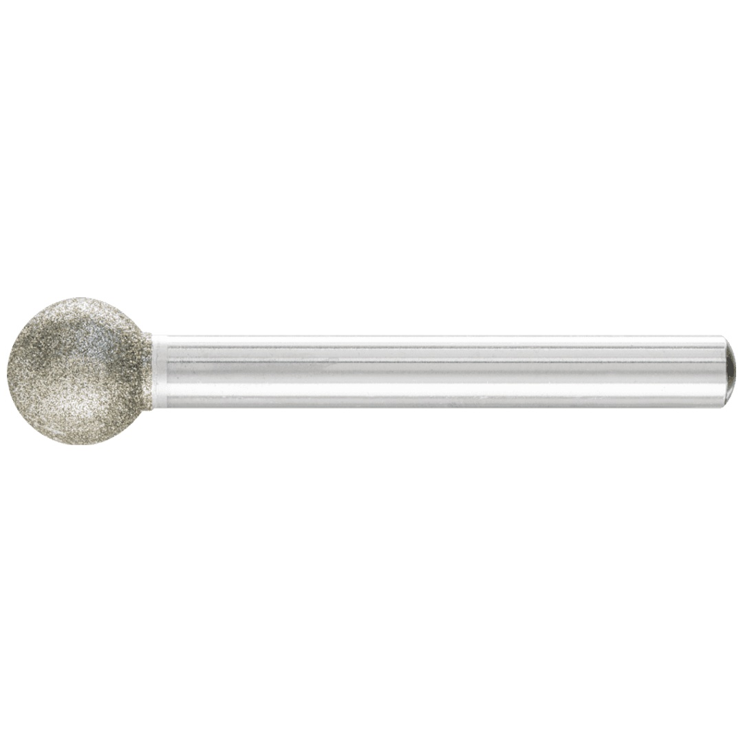 PFERD TOOLS Diamant-Schleifstift Kugel Ø12,0mm Schaft-Ø6 mm D126 (mittel) zum Gravieren und Entgraten